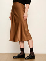 Load image into Gallery viewer, Cocoa Powder Everyday Midi Skirt

