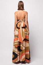 Load image into Gallery viewer, Landmarks Tie Up Maxi Dress
