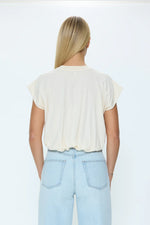 Load image into Gallery viewer, Millie White Bubble Tee

