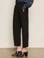 Load image into Gallery viewer, Ponte Black Barrel Trouser

