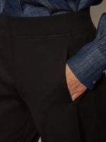 Load image into Gallery viewer, Ponte Black Barrel Trouser
