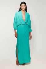 Load image into Gallery viewer, Aquamarine Plunge Dress
