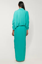 Load image into Gallery viewer, Aquamarine Plunge Dress
