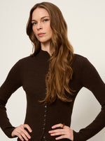 Load image into Gallery viewer, High Neck Ribbed Cardigan
