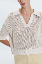 Load image into Gallery viewer, Emma Open Wide Knit Polo
