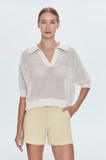 Load image into Gallery viewer, Emma Open Wide Knit Polo
