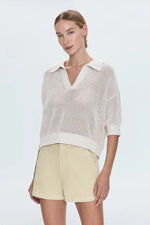 Load image into Gallery viewer, Emma Open Wide Knit Polo
