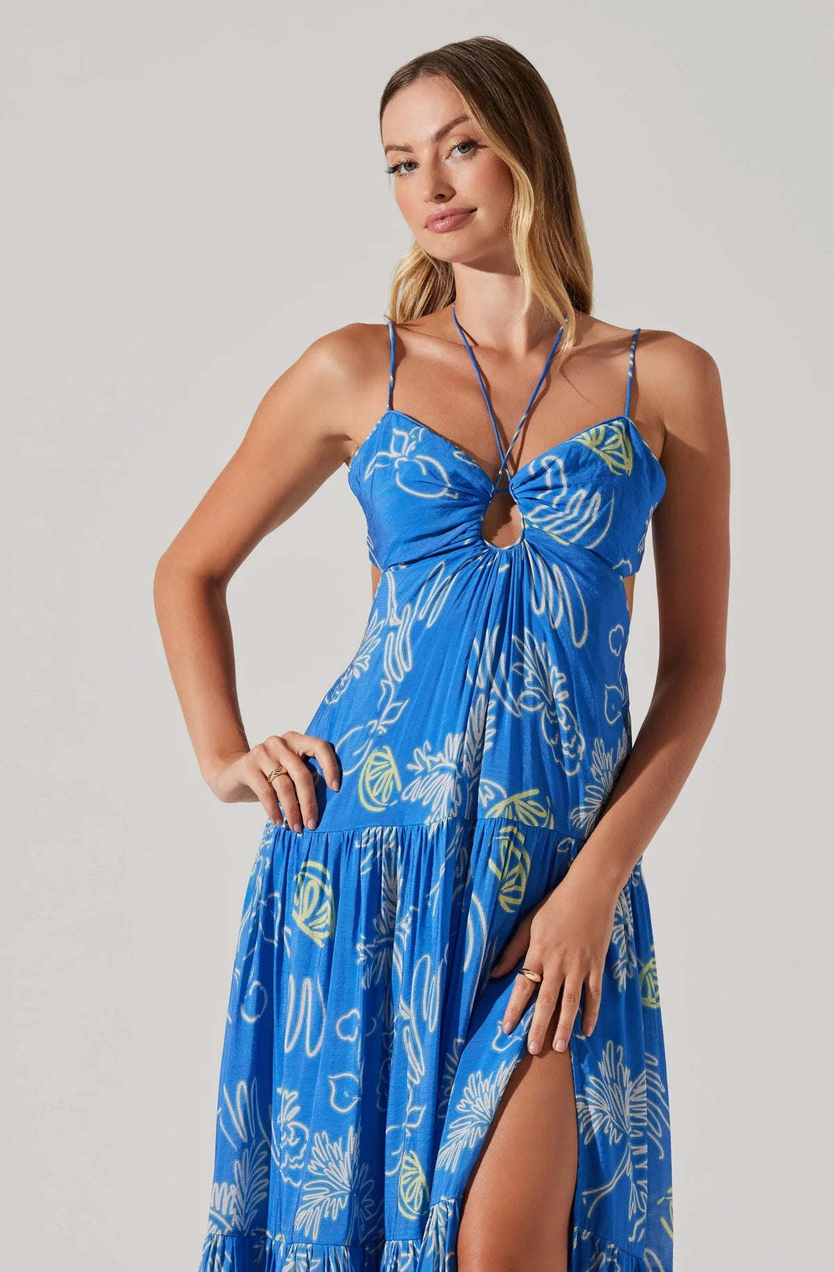 blue lemon dress Cassini Lemon Print Dress – Sapphire Boutique