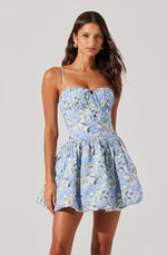 Load image into Gallery viewer, Larissa Blue Floral Dress
