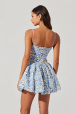 Load image into Gallery viewer, Larissa Blue Floral Dress
