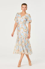 Load image into Gallery viewer, Blue Floral Lavena Dress
