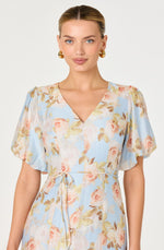 Load image into Gallery viewer, Blue Floral Lavena Dress
