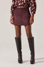 Load image into Gallery viewer, Plum Laudine Skirt
