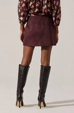 Load image into Gallery viewer, Plum Laudine Skirt
