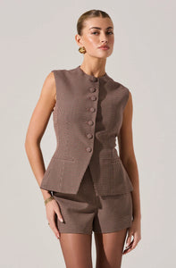 Gisselle Plaid Vest