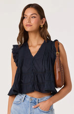 Load image into Gallery viewer, Julie Navy Top
