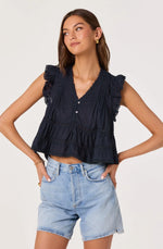 Load image into Gallery viewer, Julie Navy Top
