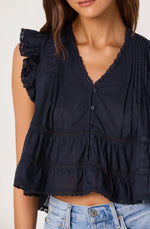 Load image into Gallery viewer, Julie Navy Top
