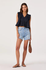 Load image into Gallery viewer, Julie Navy Top
