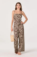 Load image into Gallery viewer, Brown Tropical Eva Top
