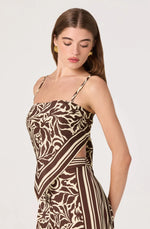 Load image into Gallery viewer, Brown Tropical Eva Top
