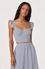 Load image into Gallery viewer, Gingham Wedelia Top
