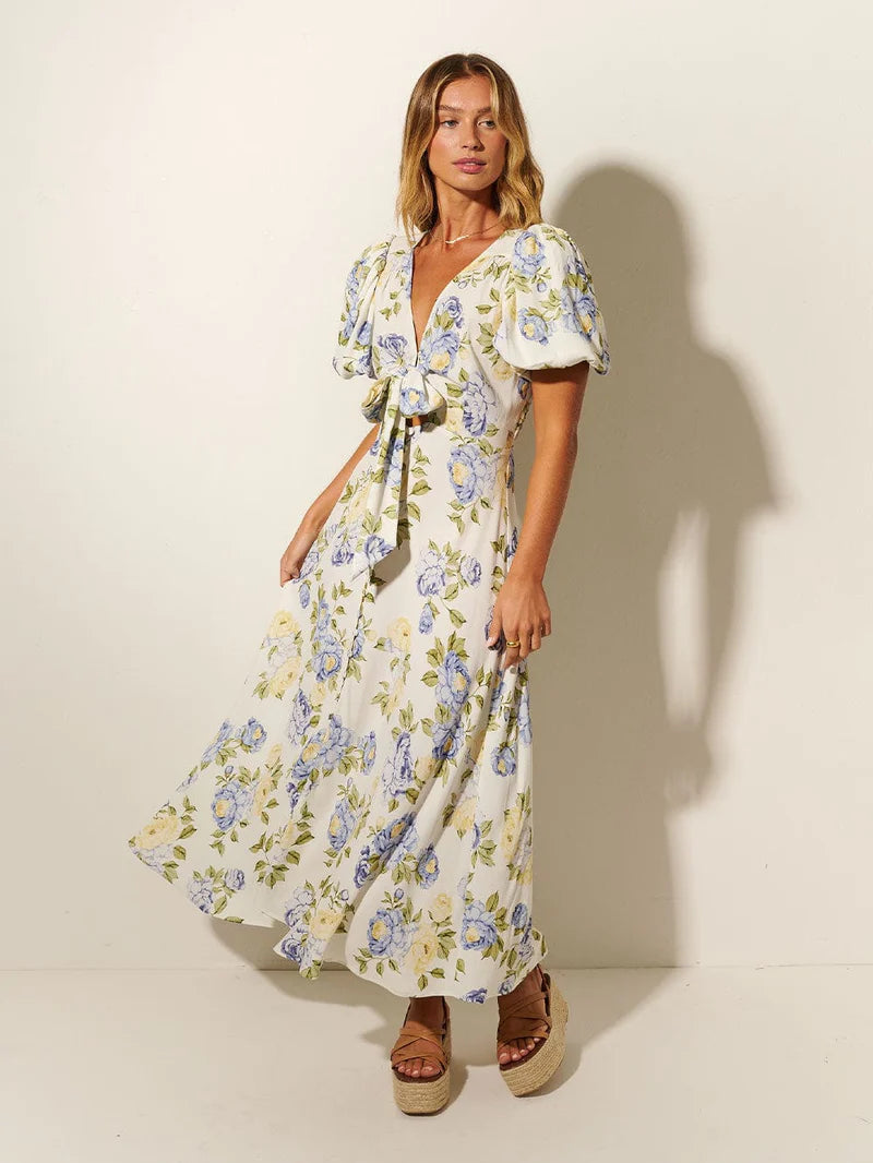 airlie midi dress Acler Airlie V-Neck Midi Dress