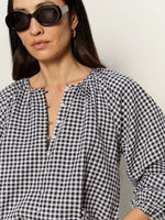 Load image into Gallery viewer, Gingham Button Blouse
