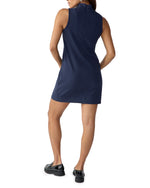 Load image into Gallery viewer, Navy Mock Neck Shift Dress
