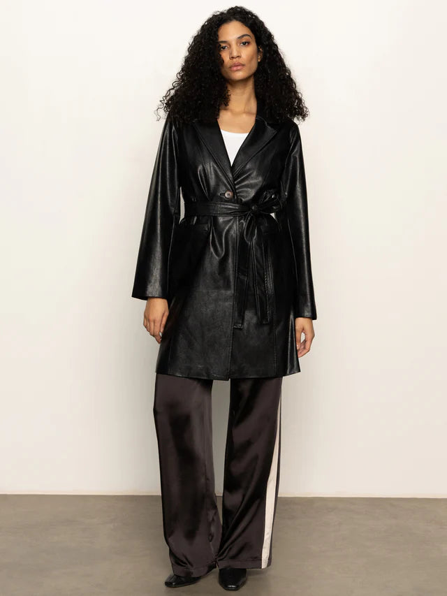 Vegan Leather Coat