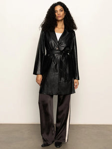 Vegan Leather Coat