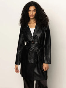 Vegan Leather Coat