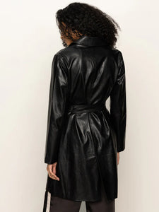 Vegan Leather Coat