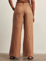 Load image into Gallery viewer, Linen Marine Wide Leg
