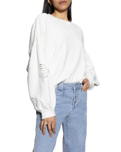 Rose Embroidery Sweatshirt