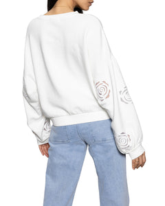 Rose Embroidery Sweatshirt