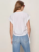 Load image into Gallery viewer, White All Day Ruched Tee
