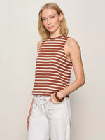 Load image into Gallery viewer, Clay Stripe Campari Tank
