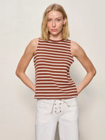 Load image into Gallery viewer, Clay Stripe Campari Tank
