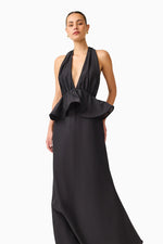 Load image into Gallery viewer, Fiorina Halter Neck Peplum Gown
