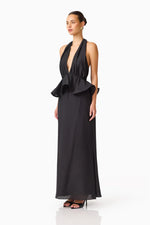 Load image into Gallery viewer, Fiorina Halter Neck Peplum Gown
