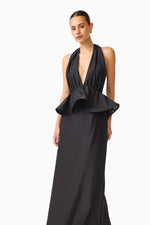 Load image into Gallery viewer, Fiorina Halter Neck Peplum Gown
