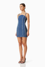 Load image into Gallery viewer, Cora Denim Mini Dress
