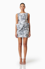 Load image into Gallery viewer, Silver Blossom Mini Dress
