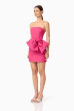 Load image into Gallery viewer, Elysie Bow Mini Dress
