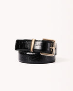 Load image into Gallery viewer, Ebony Black Patent Belt
