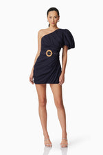 Load image into Gallery viewer, Kara Asymmetrical Mini Dress
