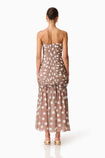 Load image into Gallery viewer, Sola Polkadot Strapless Gown
