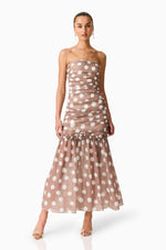 Load image into Gallery viewer, Sola Polkadot Strapless Gown
