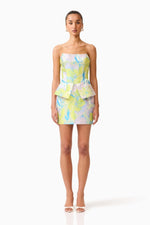 Load image into Gallery viewer, Rhea Peplum Mini Dress
